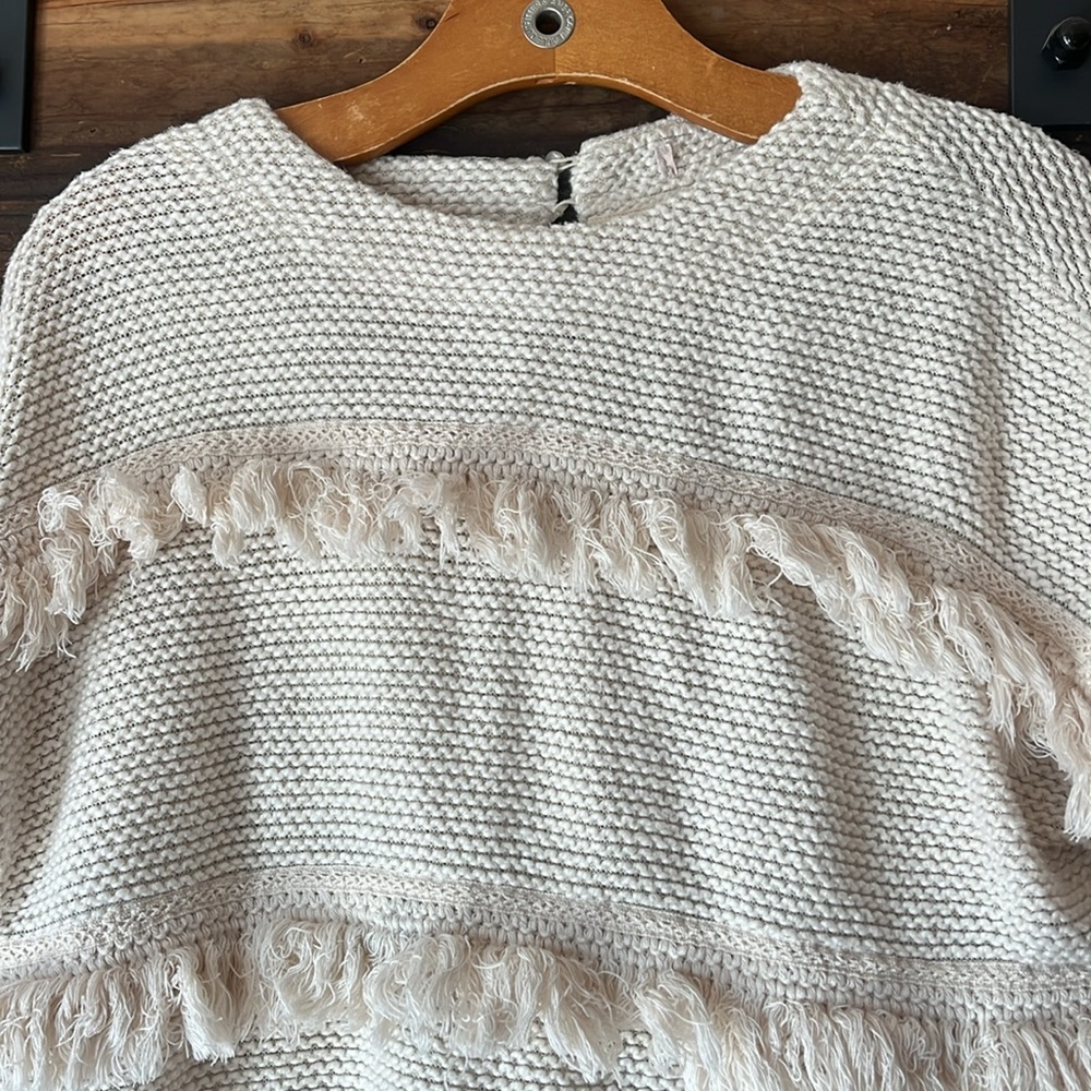 Crop Ruffled Sweater Top - Picture 2 of 6